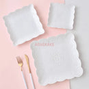 Axyaa Ceramic Breakfast Plate Set with Dim Sum, Steak, Bread - Western Food Selection