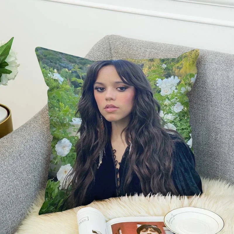 Jenna Ortega Body Pillow Cover 40x40 - Axyaa Decorative Cushion Case