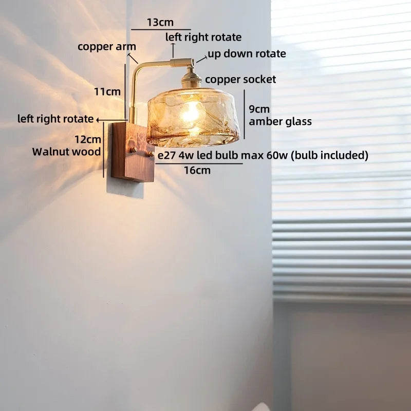 Axyaa White Pumpkin Glass LED Wall Lamp for Children's Living Room