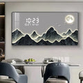 Axyaa Light Luxury Wall Clock with Digital Display and Silent Perpetual Calendar