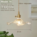 Axyaa Nordic Glass Pendant Lights: 22 Styles, Adjustable Cord, Brass Socket.