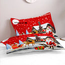 Axyaa Santa Snowman Christmas Quilt Cover Set - Double King Bedding