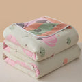 Axyaa Cotton Gauze Throw Blanket, AB Side Towel for Home, Travel & Kids