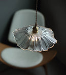 Axyaa Sunflower Glass Pendant Lights, Modern Brass Hanglamp for Dining Table, E27 AC90~240V