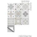 Axyaa Vintage Mediterranean Blue Waterproof Wall Tile Sticker