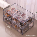 Axyaa Acrylic Glasses Storage Box | Stackable Drawer Display Stand | Multi-Grid Organizer