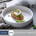 Axyaa Porcelain Round Serving Plate for Steak and Desserts