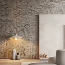 Axyaa Japanese Design Yellow Travertine Pendant Lights for Wabi-Sabi Style Bedroom