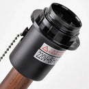 Axyaa Round Fabric Wood Base Table Lamp