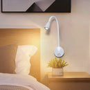 Axyaa LED Gooseneck Wall Lamp with Switch - Indoor Reading Light for Bedside & Study