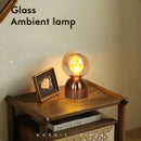 Axyaa Grey Glass Ball LED Desk Lamp | Nordic Modern Home Decor Table Light