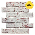 Axyaa 3D Faux Brick Wall Sticker 10pcs Set for Home Decor, 30 x 30cm
