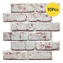 Axyaa 3D Faux Brick Wall Sticker 10pcs Set for Home Decor, 30 x 30cm