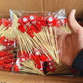 Axyaa Christmas Fruit Skewers: Santa Claus, Snowflake, Xmas Tree Forks