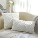 Axyaa Soft Plush Square Cushion Covers for Stylish Sofa Decor