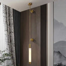 Axyaa Natural White Marble Copper Wall Sconce for Hotel Hall Room