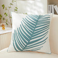 Axyaa Embroidered Leaf Pillow Cover 45x45cm Blue Green Red Simple Decoration for Home