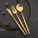 Axyaa Stainless Steel Cutlery Set | Knife, Fork, Spoon - 20 Pcs Tableware Dinnerware