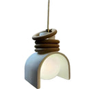Axyaa LED Pendant Lamp: E27 Bulb, Resin, Adjustable Cord, Indoor Lighting