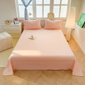 Axyaa Solid Color Lattice Yarn-Dyed Sheets - Soft and Skin-Friendly