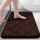 Axyaa Coral Velvet Bathroom Mat: Soft, Absorbent, Non-Slip, Machine Washable