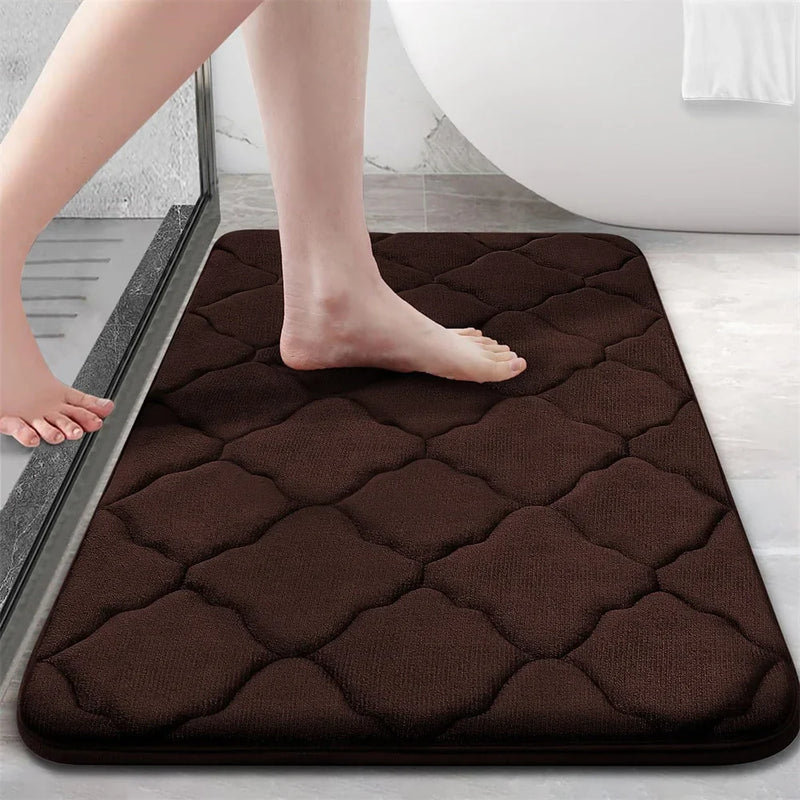 Axyaa Memory Foam Bath Mat Ultra Soft Non-Slip Water Absorbent Shower Rug