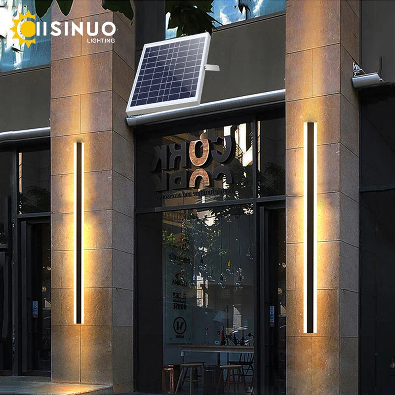 Axyaa Solar LED Outdoor Wall Lamp for Garden Villa Courtyard Balcony