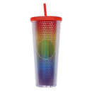 Axyaa Double Layered Straw Cup: Diamond Radiant Water, Coffee, Drinks, Mugs