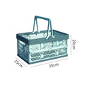 Axyaa Large Capacity Foldable Storage Basket with Handle for Outdoor Picnics