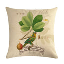 Axyaa Parrot Leaf Fruit Linen Pillow Cover 45*45cm