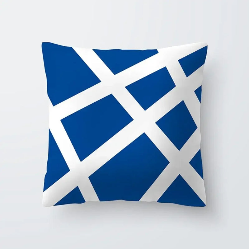 Axyaa Simple Modern Blue Pillowcase for Home Decor