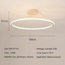 Axyaa Modern Circle LED Chandelier Aluminum Dimmable Ceiling Light Bedroom Lamp