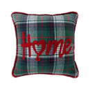 Axyaa Snowflake Jingle Bell Cushion Cover 45x45cm Checkered Christmas Pillow Case