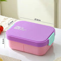 Axyaa Portable Bento Box with Cutlery - Microwaveable Lunch Container
