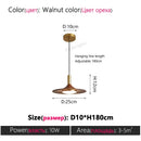 Axyaa Retro LED Pendant Light for Dining, Bar & Bedroom in Walnut Color