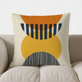 Axyaa Moon & Flower Pattern Throw Pillow Cover for Sofa, Bedroom, Car
