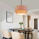 Axyaa Minimalist LED Fabric Pendant Light for Dining Living Bedroom Study