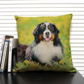 Axyaa Cute Dog Cat Pattern 45x45cm Linen Pillowcase for Living Room Sofa
