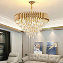 Axyaa Modern Crystal Ceiling Chandelier LED Living Dining Room Lights Luxe Elegant Lighting