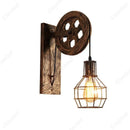 Axyaa Retro LED Pulley Wall Lamp for Home Decor and Lighting