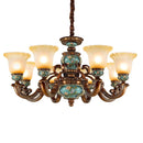 Axyaa European Vintage Resin Chandelier: Luxury Atmosphere for Living Room, Bedroom, and Restaurant