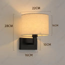 Axyaa LED Fabric Lampshade Adjustable Angle Spotlight for Bedroom Living Room Lighting
