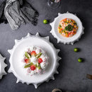 Axyaa White Porcelain Dinner Plate Set for Home Kitchen Dining