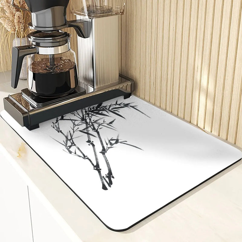 Axyaa Diatomaceous Earth Silicone Dish Mat Set - Kitchen Drying Mats