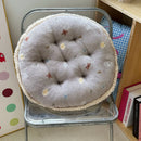 Axyaa Cartoon Round Milk Fleece Seat Cushion - Cute and Comfortable Office Chair Bay Window Futon