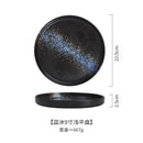 Axyaa 9-Inch Ceramic Flat Chassis Plate - Restaurant Tableware for Steak, Pasta, Pizza