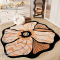 Axyaa Plush Flower Pattern Bedroom Carpet - Soft, Fluffy Rug for Living Room