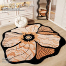 Axyaa Plush Flower Pattern Bedroom Carpet - Soft, Fluffy Rug for Living Room