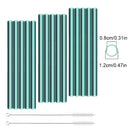 Axyaa Glass Straws Set for Boba Bubble Tea Smoothies Cocktails