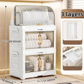Axyaa Multi-Tier Bowl Rack: Large Capacity, Collapsible Dish Drying & Storage for Kitchen
